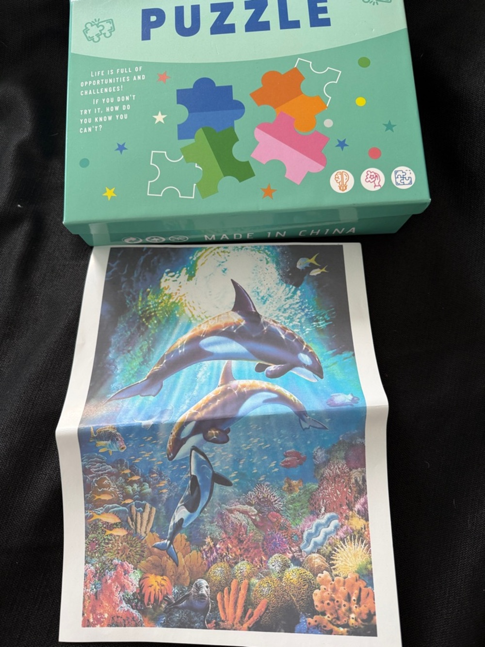 Ocean Dolphin Wood Jigsaw Puzzle